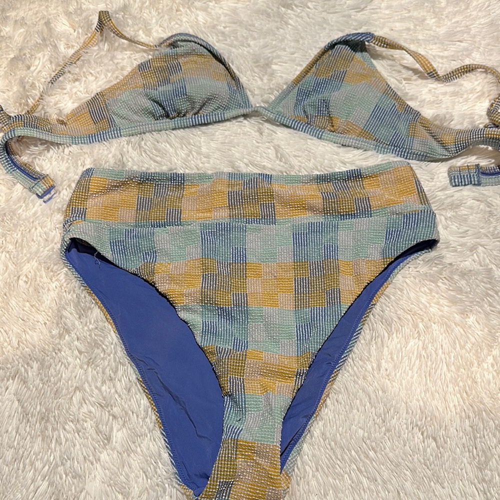 Aerie Colorful Textured Bikini Set